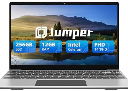 Jumper 14" Laptop, 1080P FHD, 12GB RAM, 256GB SSD, UK Keyboard