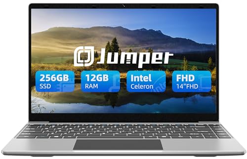 Jumper 14" Laptop, 1080P FHD, 12GB RAM, 256GB SSD, UK Keyboard