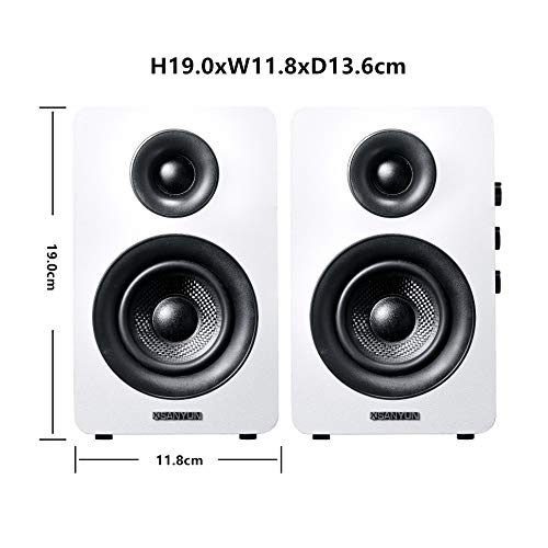 Sanyun SW208 7.6cm Bluetooth 5.0 Bookshelf Speakers – 60W