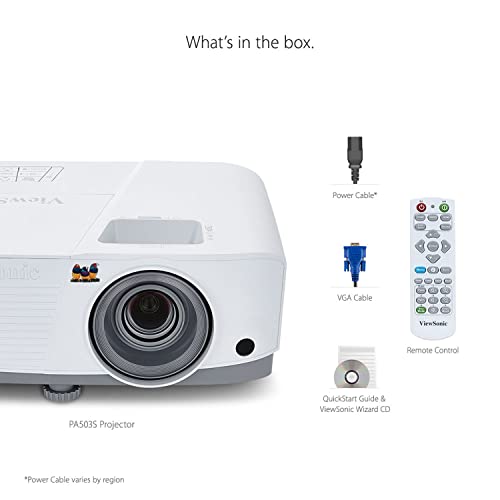ViewSonic PA503S 3,800 Lumens Business Projector - White