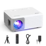 Mini Projector with Tripod, AKIYO O1, Full HD 1080P, 65000 Hrs