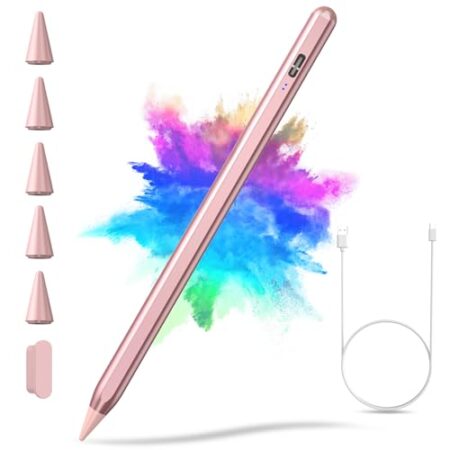Stylus Pen for iPad 2018-2023, Rose Gold, 5 Tips