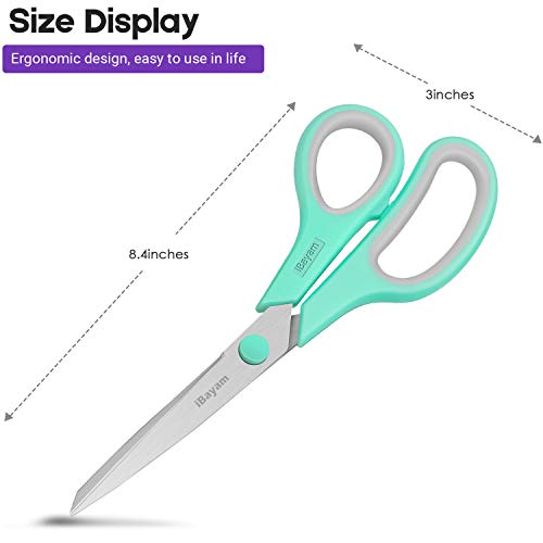 20 cm Multipurpose Scissors 3 Pack, Ultra Sharp Blades
