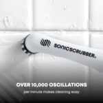 SonicScrubber Household Brush - High Power, 4 Heads, AA Batteries