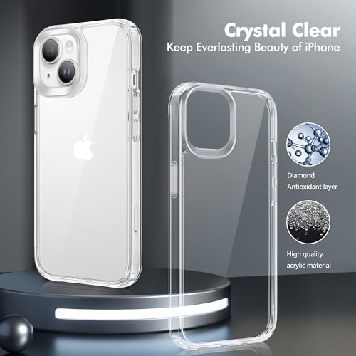 iCatchy Shockproof Clear Case for iPhone 14 (15.5 cm)