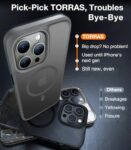 TORRAS 3.6m Shockproof iPhone 15 Pro MagSafe Case - Gray