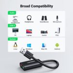 UGREEN USB 2.0 to 3.5mm Audio Adapter Dual Aux Splitter