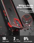 MobNano Ultra Thin Hybrid Case for iPhone 15 - Black/Red