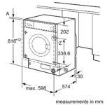 Bosch Serie 6 8kg Built-in Washing Machine, 1400rpm, White