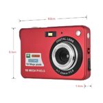 Andoer Digital Camera, 2.7cm LCD, 8X Zoom, 2 Batteries, Red