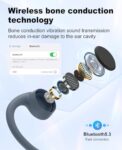 DOQAUS Bluetooth 5.3 Headphones, 90 Hrs, Foldable, Mic