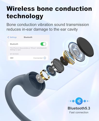 DOQAUS Bluetooth 5.3 Headphones, 90 Hrs, Foldable, Mic
