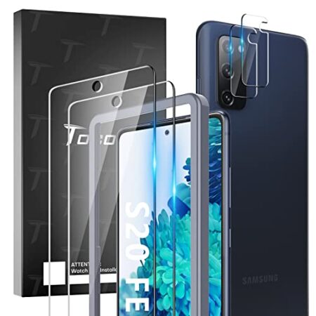TOCOL 4 Pack for Samsung Galaxy S20 FE 5G, Screen & Lens Protectors