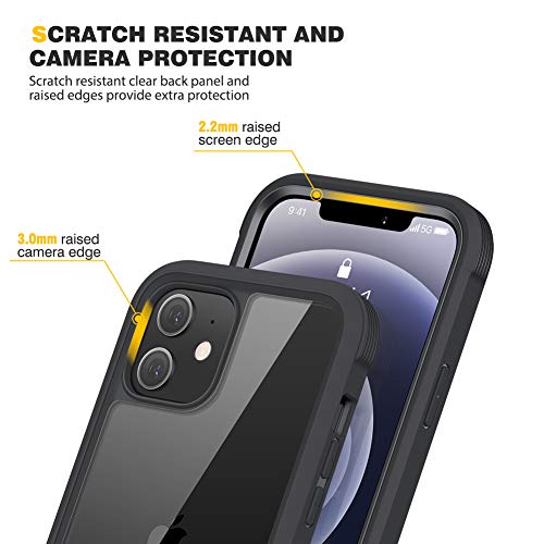 Diaclara iPhone 12/12 Pro Case, 360° Full Body, Black