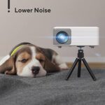 Mini Projector with Tripod, AKIYO O1, Full HD 1080P, 65000 Hrs