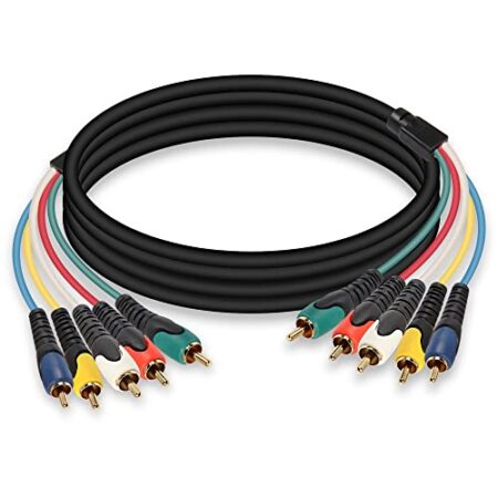 MEIRIYFA 1.5M 5-RCA Male RGB Component AV Cable