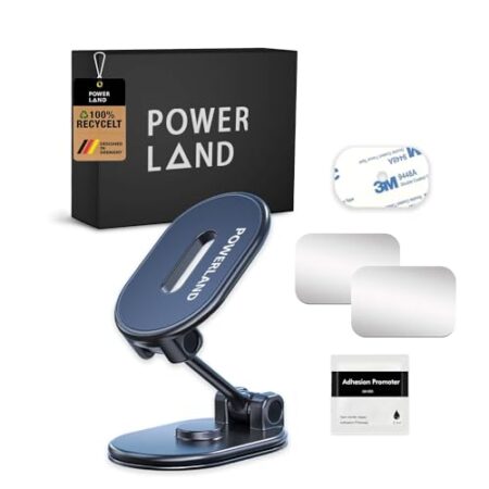 Powerland Foldable Magnetic Car Phone Holder, 360° Rotation