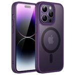 JETech Magnetic Case for iPhone 14 Pro Max, Deep Purple