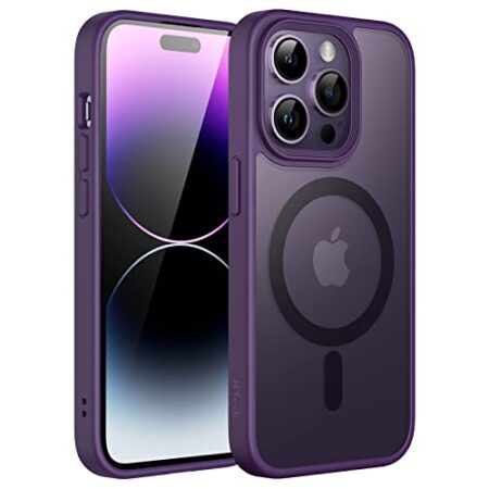 JETech Magnetic Case for iPhone 14 Pro Max, Deep Purple