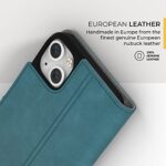 Snakehive iPhone 14 Plus Leather Wallet Case (Teal)