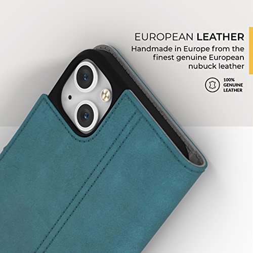 Snakehive iPhone 14 Plus Leather Wallet Case (Teal)