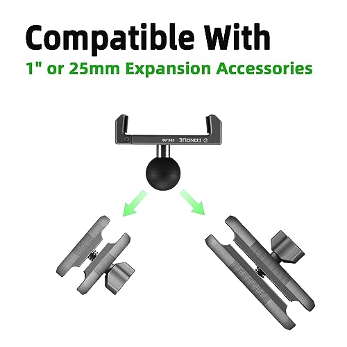 FANAUE Aluminum Phone Holder with 25mm Ball for 5.8-9.4cm Smartphones, RAM Mounts Compatible