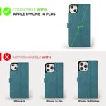 Snakehive iPhone 14 Plus Leather Wallet Case (Teal)