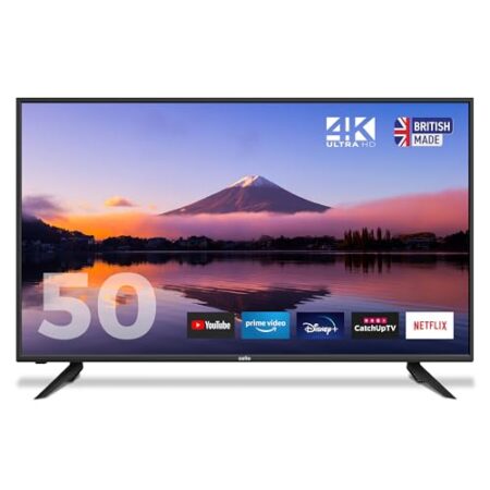 Cello 127cm 4K UHD Smart TV, Freeview, Apps, 3x HDMI, Black