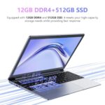 SGIN 15.6" Laptop, 12GB RAM, 512GB SSD, 1080P, Celeron N5095
