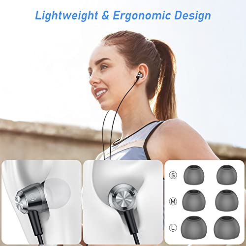 Blukar In-Ear Headphones with Mic, Noise Isolating