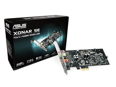 ASUS Xonar SE 5.1 PCIe Gaming Sound Card, 192kHz/24-bit