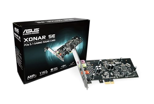 ASUS Xonar SE 5.1 PCIe Gaming Sound Card, 192kHz/24-bit