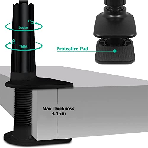 Gooseneck Tablet & Phone Holder, Adjustable, 10-28 cm (Black)