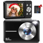 Nsoela 44MP FHD Vlogging Camera, 16X Zoom, Black