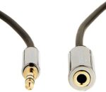 Amazon Basics 3.5mm Audio Extension Cable, 3.6m, Black/Grey