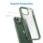 JETech Case for iPhone 13 15.5cm, Clear Back (Green)