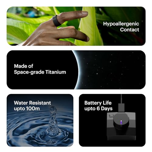 Ultrahuman Ring AIR - Sleep & HRV Tracker, 6 Days Battery (Size 7)