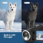 Delmodes 2.7K 50MP Vlogging Camcorder with LED Light
