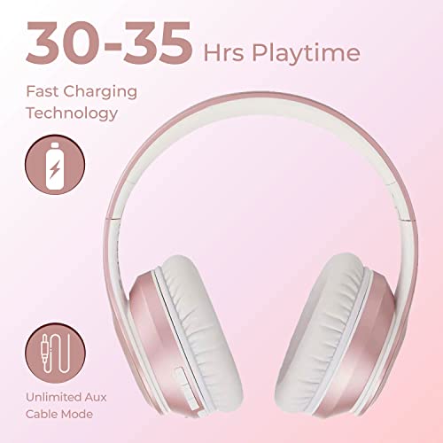 Rockpapa Kids Headphones, Wired, 85/94dB, Foldable, Mic