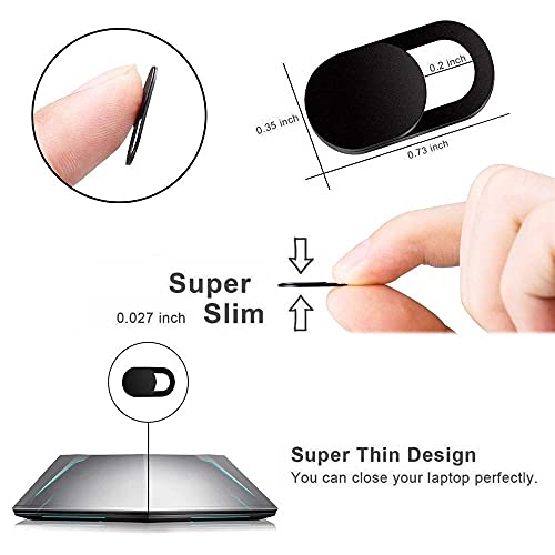 Webcam Cover Slide 6 PCS, Ultra-Thin for Laptop & Phone