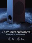 MEREDO 180W Detachable Sound Bar with Subwoofer 2.1CH