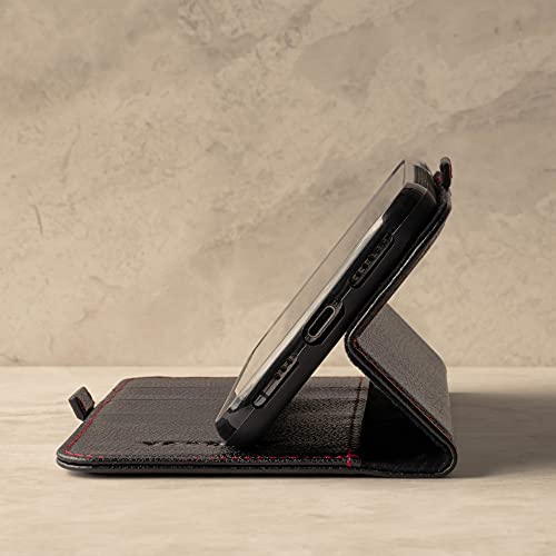 TORRO Leather Wallet Case for iPhone X/XS (Black)