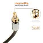 Amazon Basics 3.5mm Audio Extension Cable, 3.6m, Black/Grey
