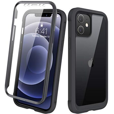 Diaclara iPhone 12/12 Pro Case, 360° Full Body, Black