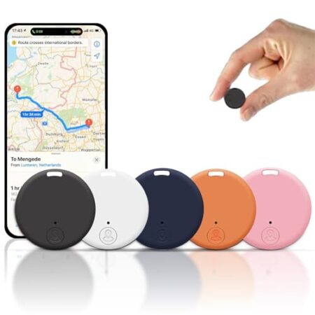 ATUVOS Bluetooth Tracker, Apple Find My, 2 Pack, Black