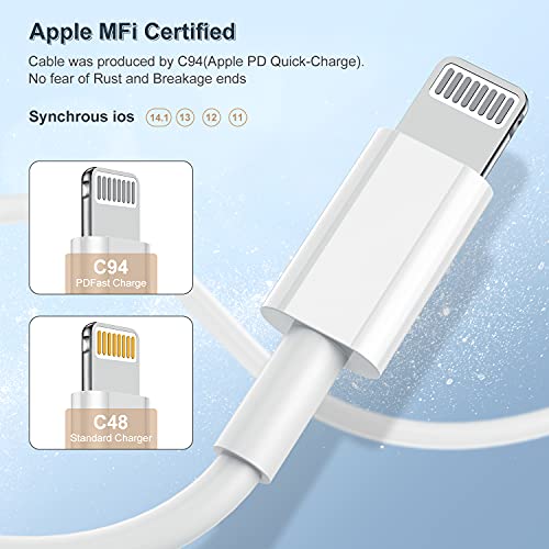 3-Pack 1m Apple MFi Certified iPhone Lightning Cable