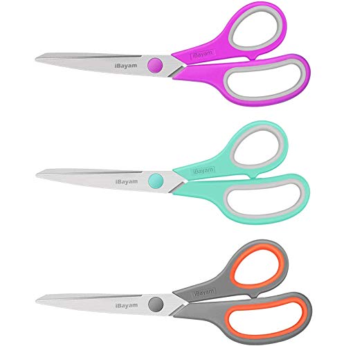 20 cm Multipurpose Scissors 3 Pack, Ultra Sharp Blades
