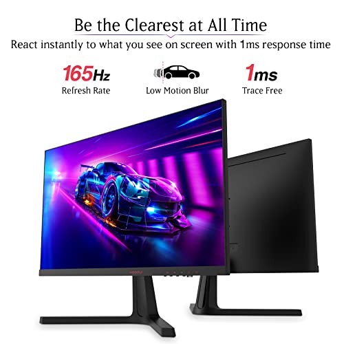 KOORUI 60.5cm FHD 1080P 165Hz Gaming Monitor, 1ms, VESA