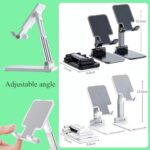 2Pcs Adjustable Phone Stand, Black + White