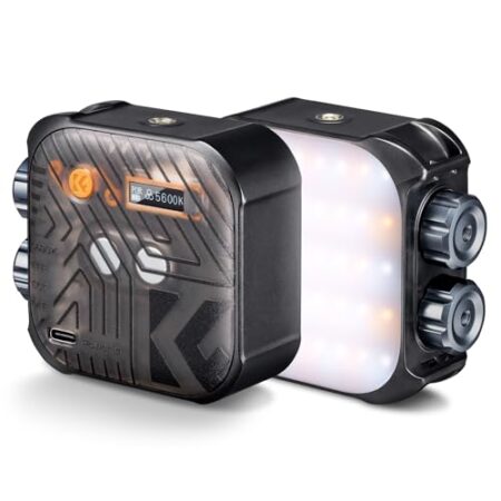 K&F Concept Magnetic LED Light, 2500K-9900K, CRI 96+, Black